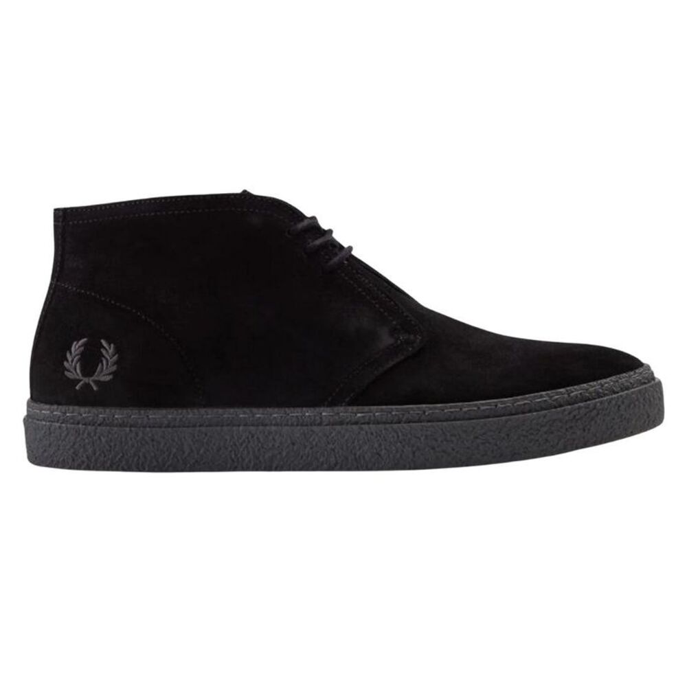 Fred Perry Unisex Adult Hawley Suede Low Walking Shoes / Black